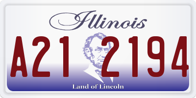 IL license plate A212194