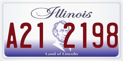 IL license plate A212198