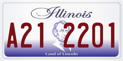 IL license plate A212201