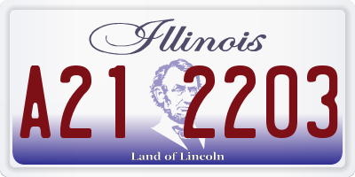 IL license plate A212203