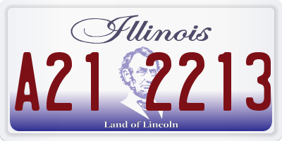 IL license plate A212213