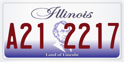 IL license plate A212217