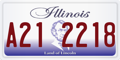 IL license plate A212218