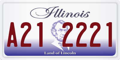 IL license plate A212221