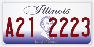 IL license plate A212223