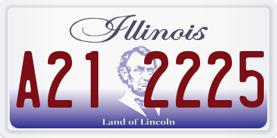 IL license plate A212225