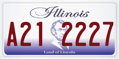 IL license plate A212227