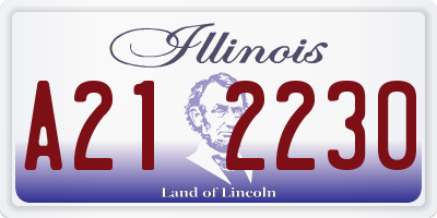 IL license plate A212230