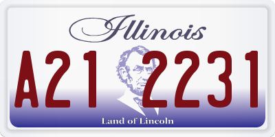 IL license plate A212231