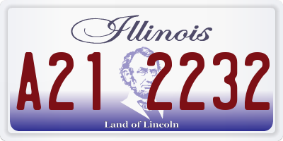 IL license plate A212232