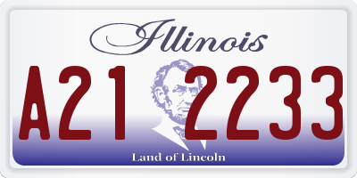 IL license plate A212233