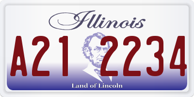 IL license plate A212234