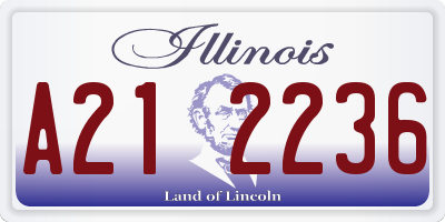 IL license plate A212236