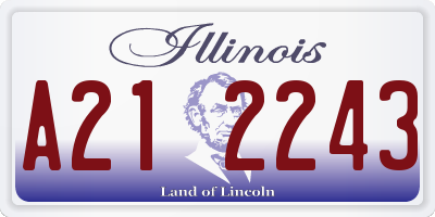 IL license plate A212243