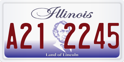 IL license plate A212245