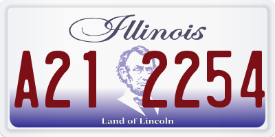 IL license plate A212254