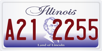 IL license plate A212255