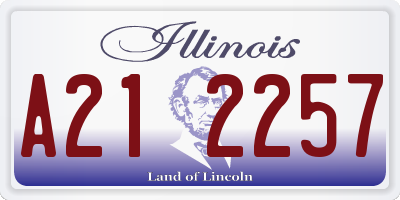IL license plate A212257
