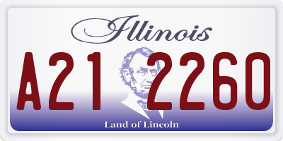IL license plate A212260
