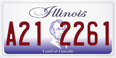 IL license plate A212261