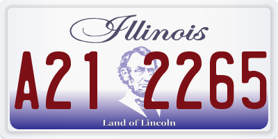 IL license plate A212265