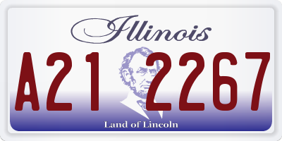 IL license plate A212267