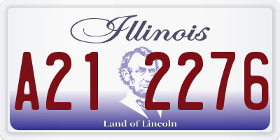 IL license plate A212276