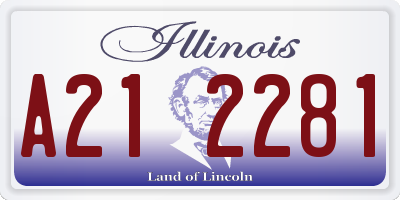 IL license plate A212281