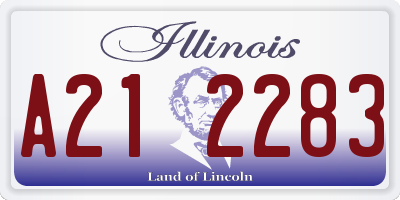IL license plate A212283