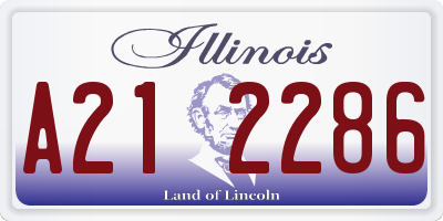 IL license plate A212286