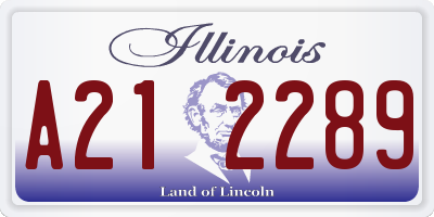 IL license plate A212289