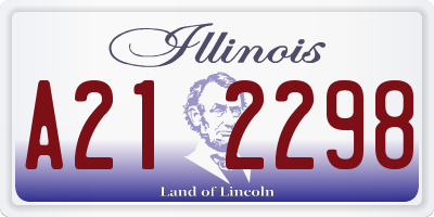 IL license plate A212298