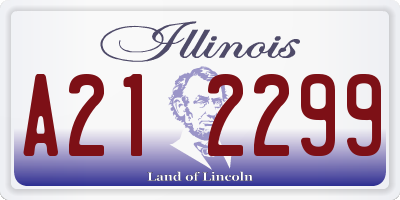 IL license plate A212299