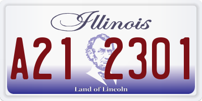 IL license plate A212301