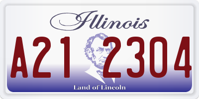 IL license plate A212304