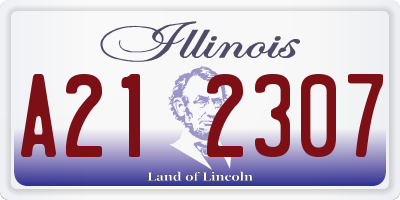 IL license plate A212307