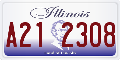 IL license plate A212308