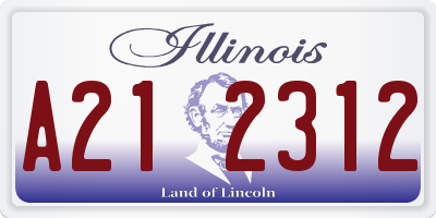 IL license plate A212312