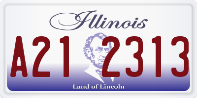 IL license plate A212313