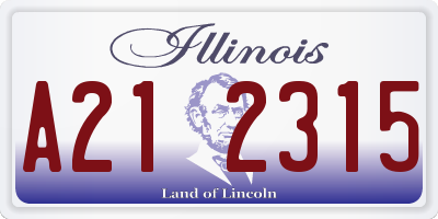 IL license plate A212315