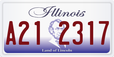 IL license plate A212317
