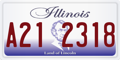 IL license plate A212318
