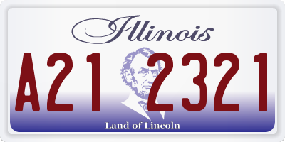 IL license plate A212321