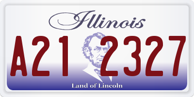 IL license plate A212327
