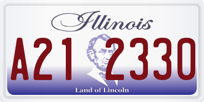 IL license plate A212330
