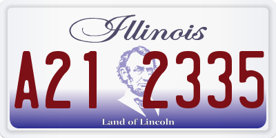 IL license plate A212335