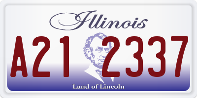 IL license plate A212337