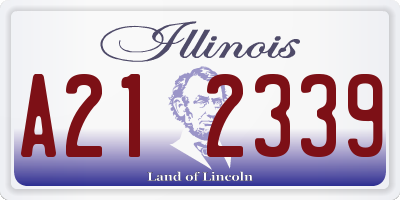 IL license plate A212339