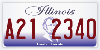 IL license plate A212340