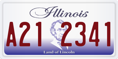 IL license plate A212341